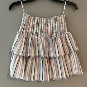 Shirred waist skirt